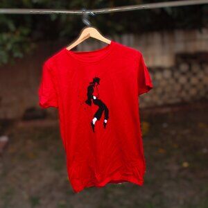 Creative Goods MJ the Musical Dancing Michael Red T-Shirt XL